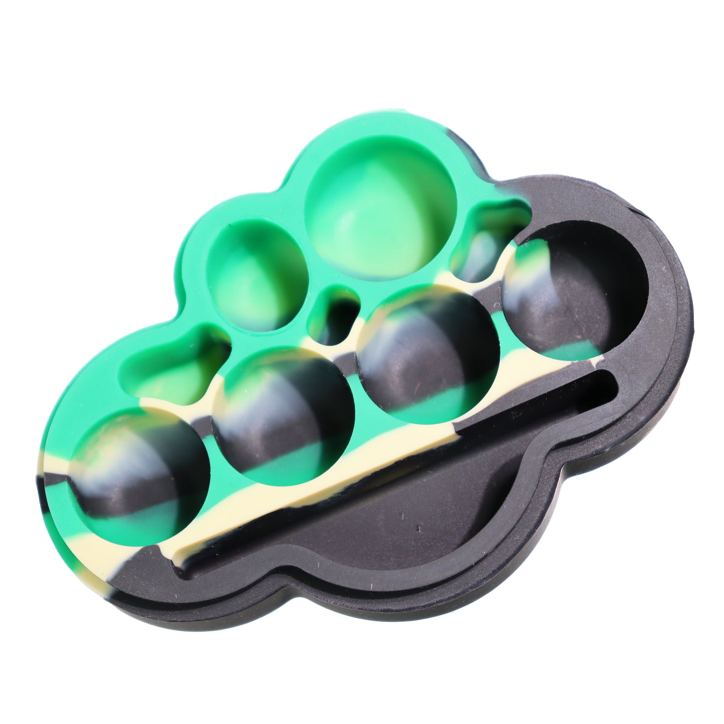 5 in - Multicolor Cloud Silicone Container