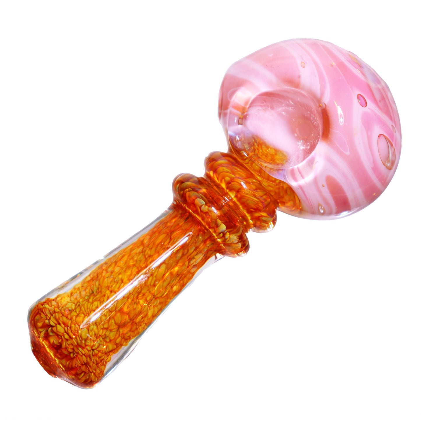 5 in - Fancy Color Implosion Multidesign Glass Hand Pipe Spoon