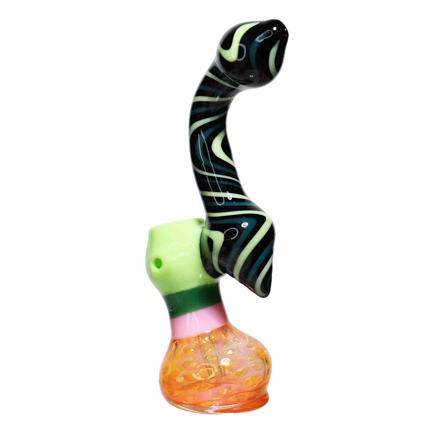 8 in - Crazy Sleeks Body Slime Color Bowl Glass Bubbler