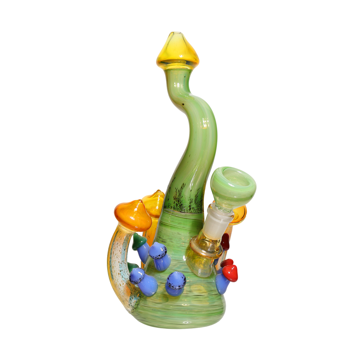 9 in - Mushroom Tree Glass Bubbler Pipe