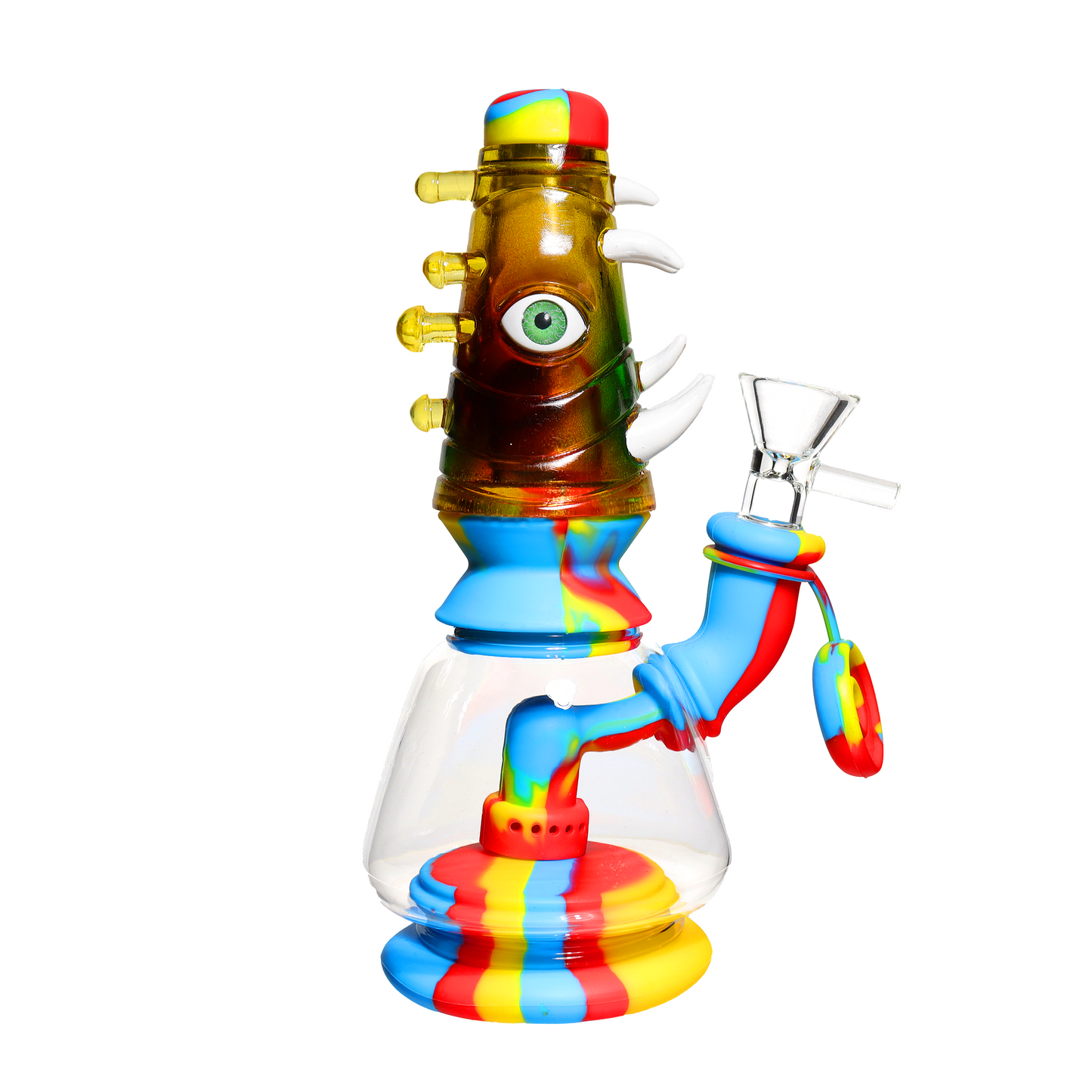 7 in - Monster One Eye Silicone/Glass Bong