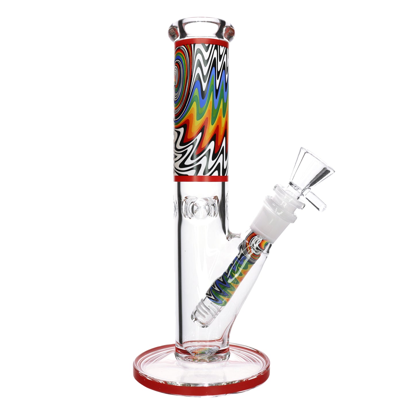 10 in - Wig Wag Straight Tube Glass Bong