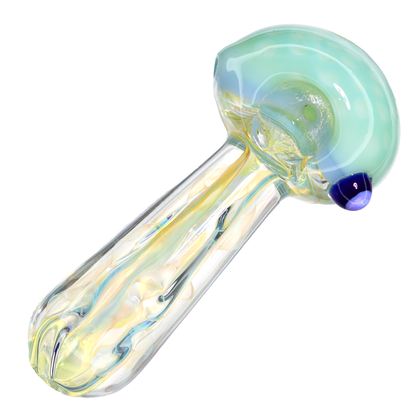 5 in - Fancy Honeycomb Swirl Pink Body Glass Hand Pipe