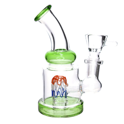 6 in - Mini Glass Bong Perc Tails