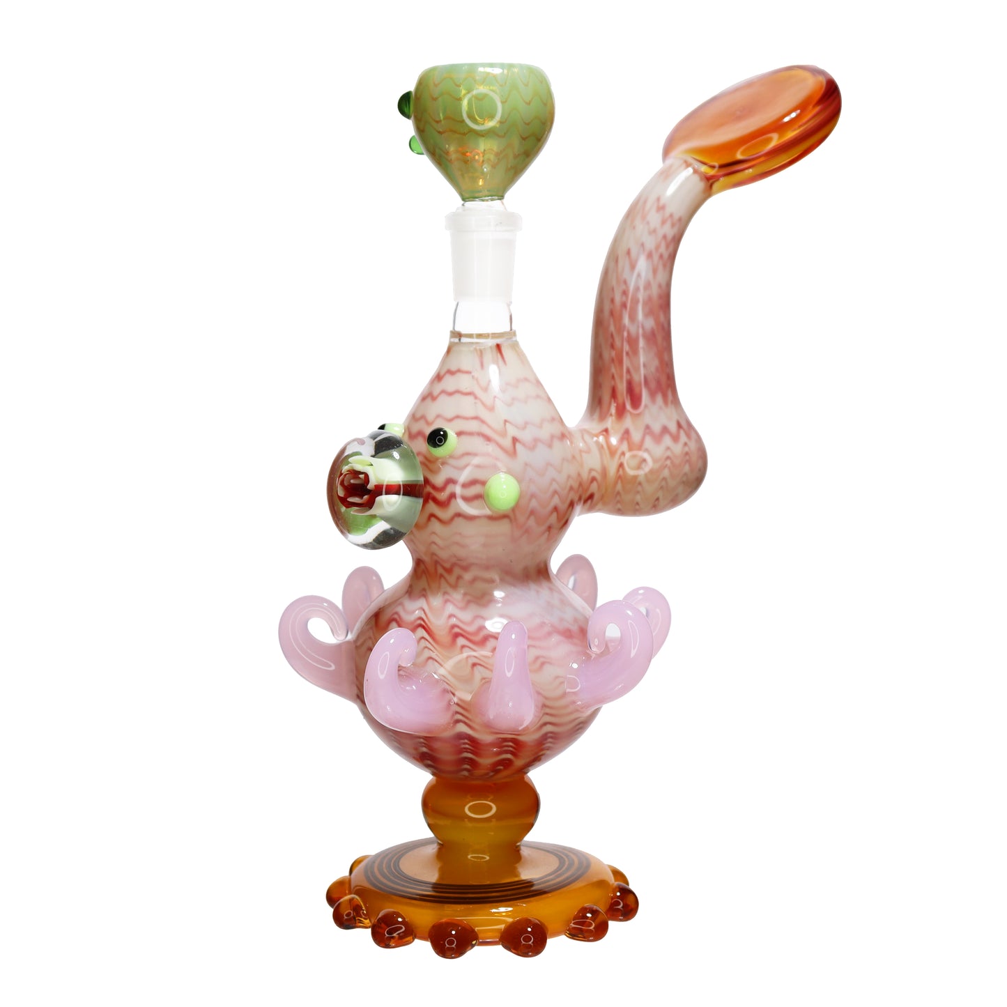 10 in - Fancy Glass Monster Bubbler Exotic