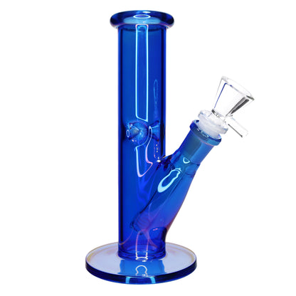 8 in - UV Multicolor Glass Straight Bong