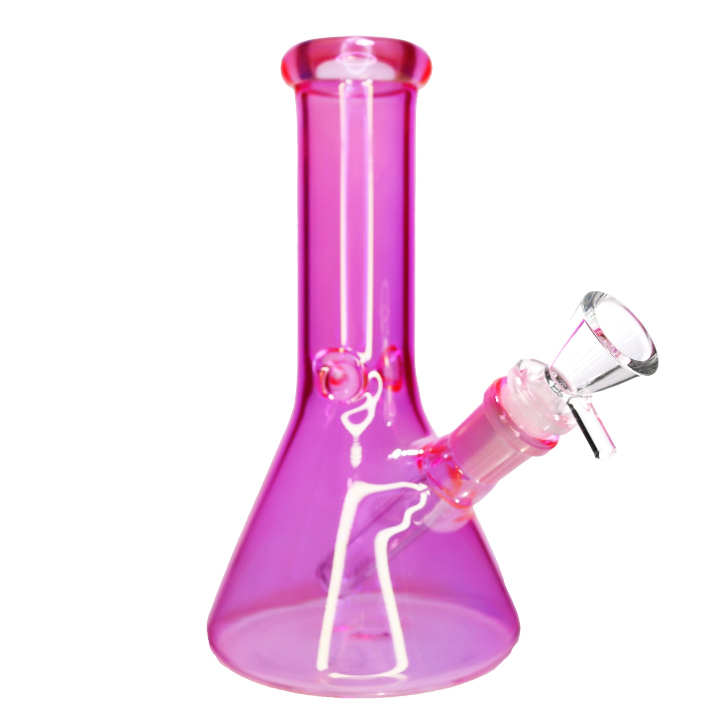 8 in - UV Multicolor Glass Beaker Bong