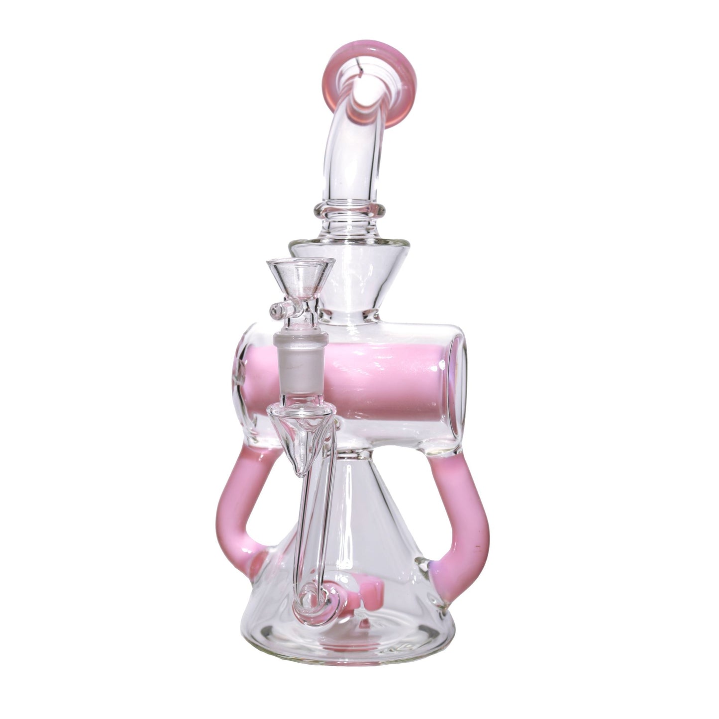 10 in - Inline Slime Colors Glass Recycler