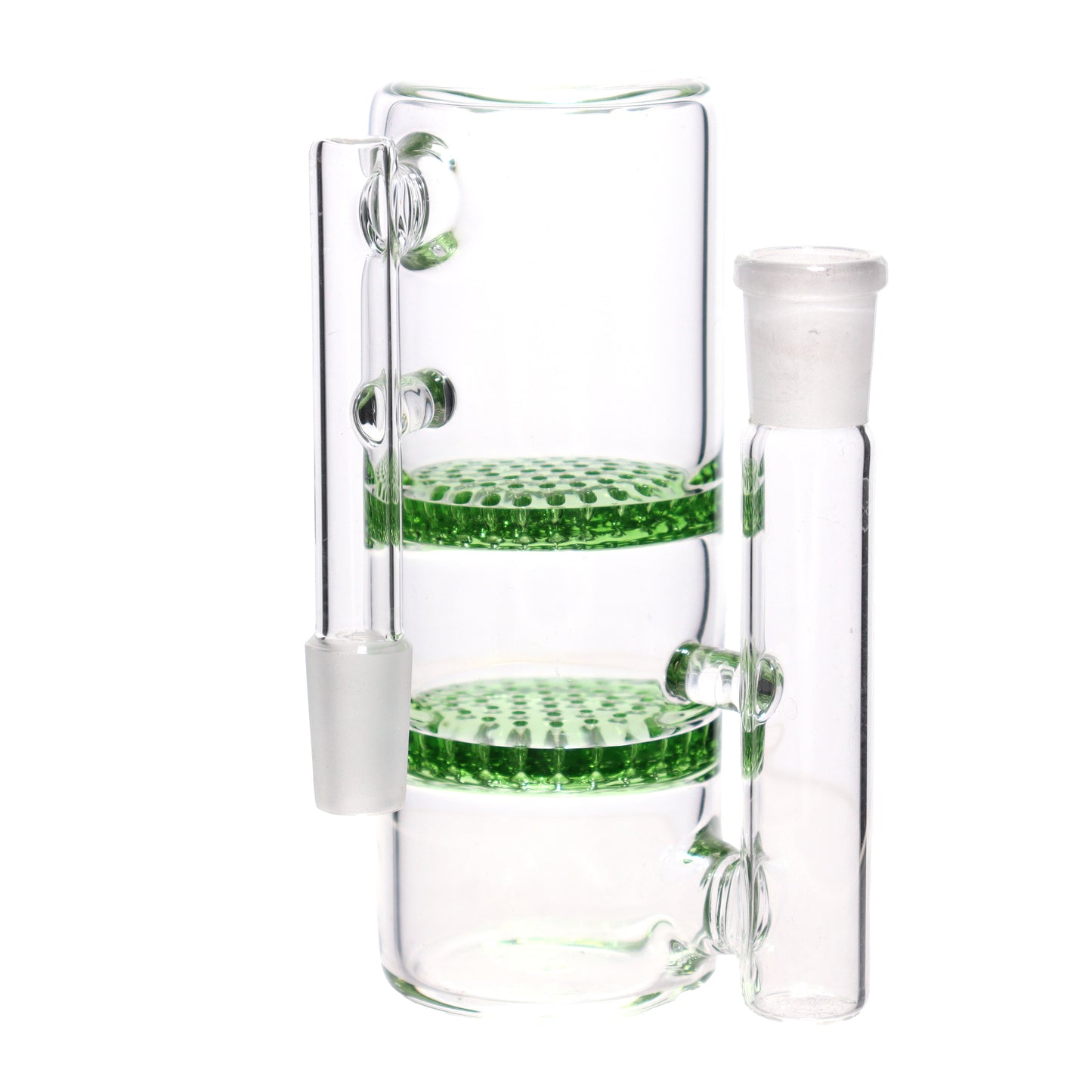 6 in - 2 Honeycomb Multicolor Ash Catcher Silicone Bong 14 mm