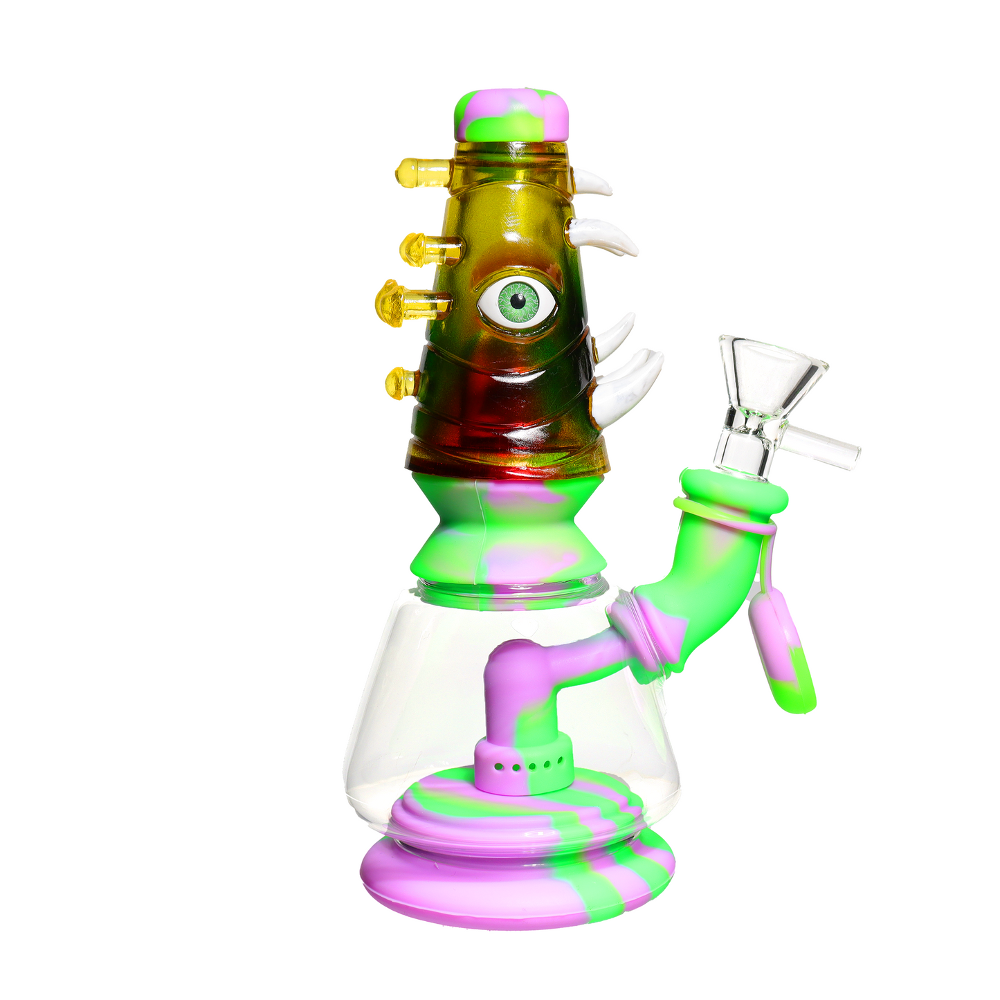 7 in - Monster One Eye Silicone/Glass Bong