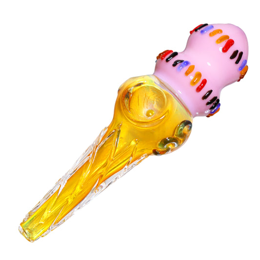 6 in - Funny Multicolor Ice Cream Spoon Hand Pipe