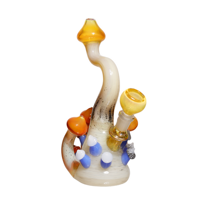 9 in - Mushroom Tree Glass Bubbler Pipe