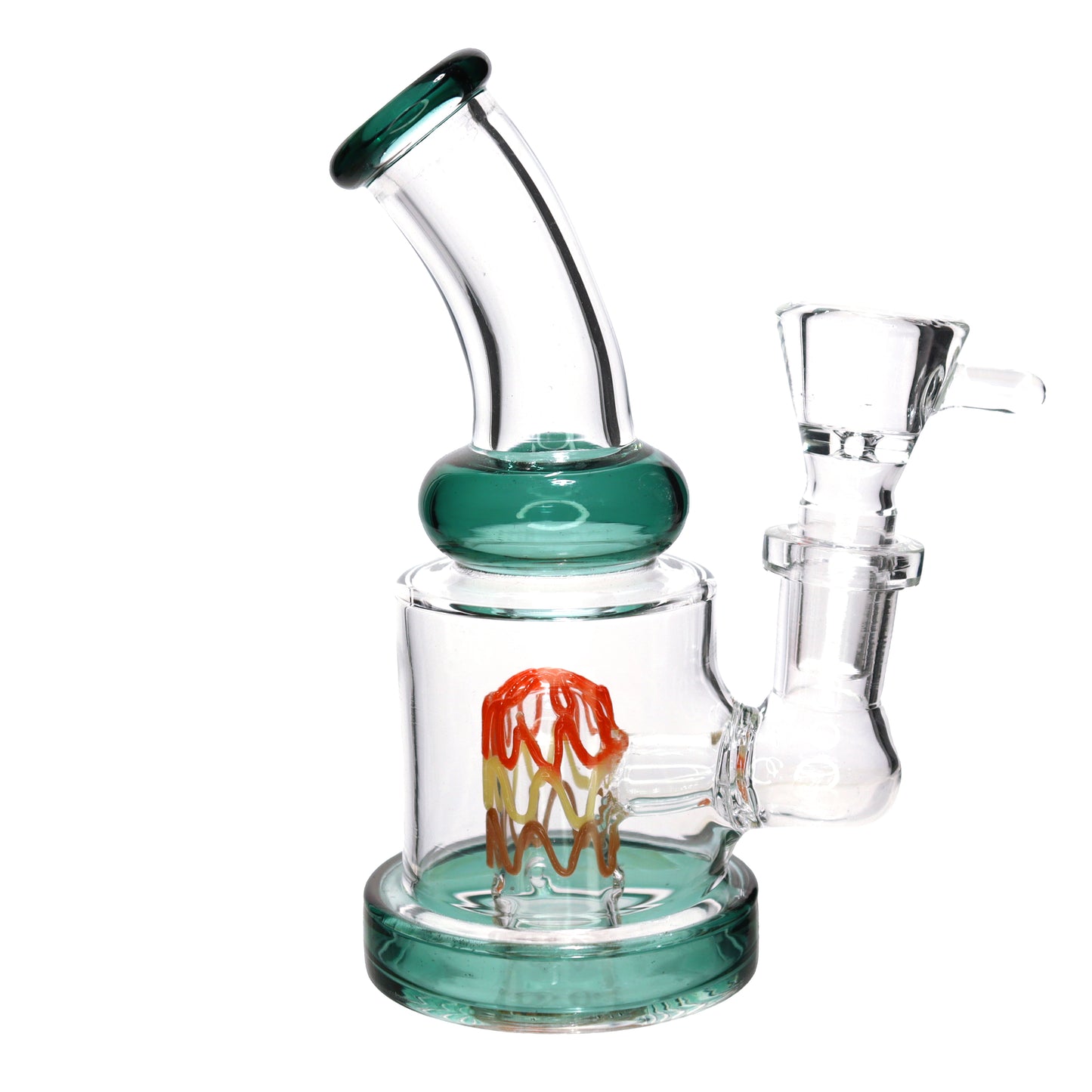 6 in - Mini Glass Bong Perc Tails