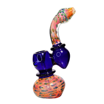 9 in - Slime Colors Handle Polka Dots Bubbler Fancy