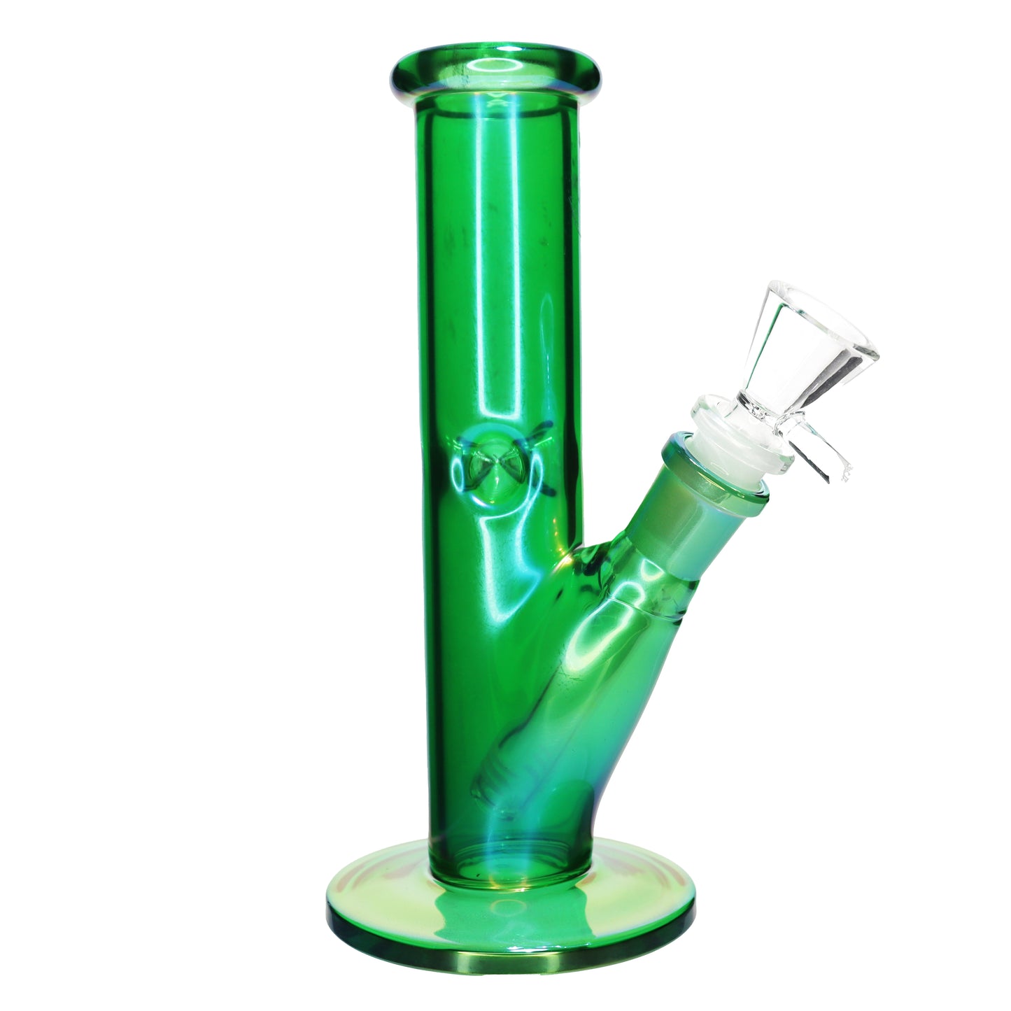 8 in - UV Multicolor Glass Straight Bong