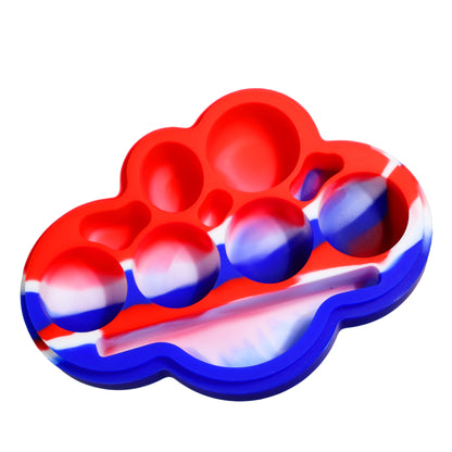 5 in - Multicolor Cloud Silicone Container