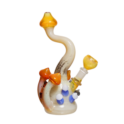 9 in - Mushroom Tree Glass Bubbler Pipe