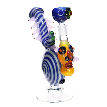 10 in - Monster Twisted Fancy Glass Bubbler