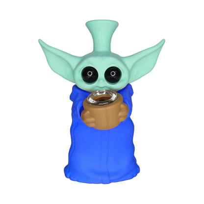 8 in - Yoda Silicone Multicolor Mini Bong