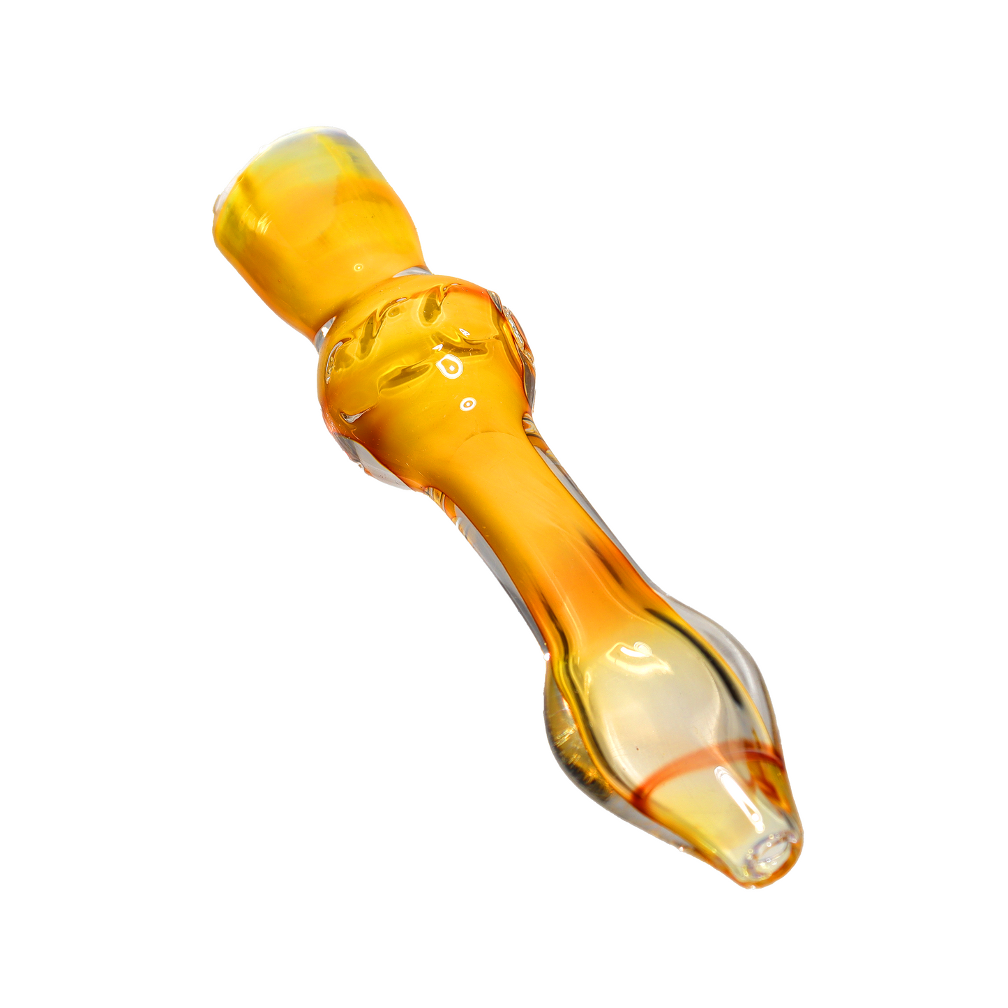 Orange Implosion Glass Chillum