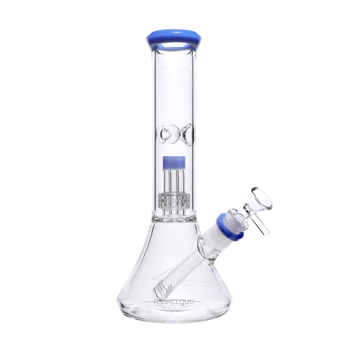 10 in - Clear Beaker Glass Bong One-Tone Perc