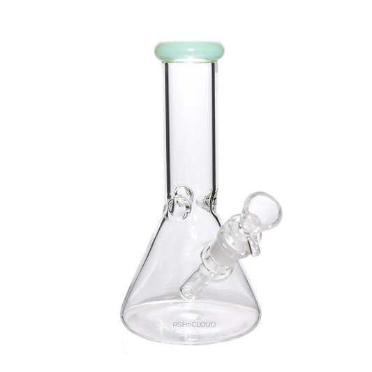 8 in - Clear Glass One-Tone Mini Bong