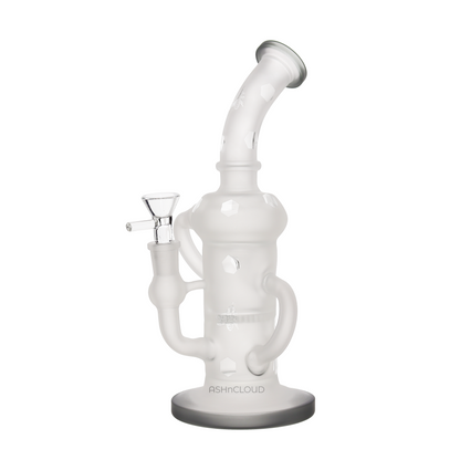 11 in - Frozen Curvy Castle Glass Bong