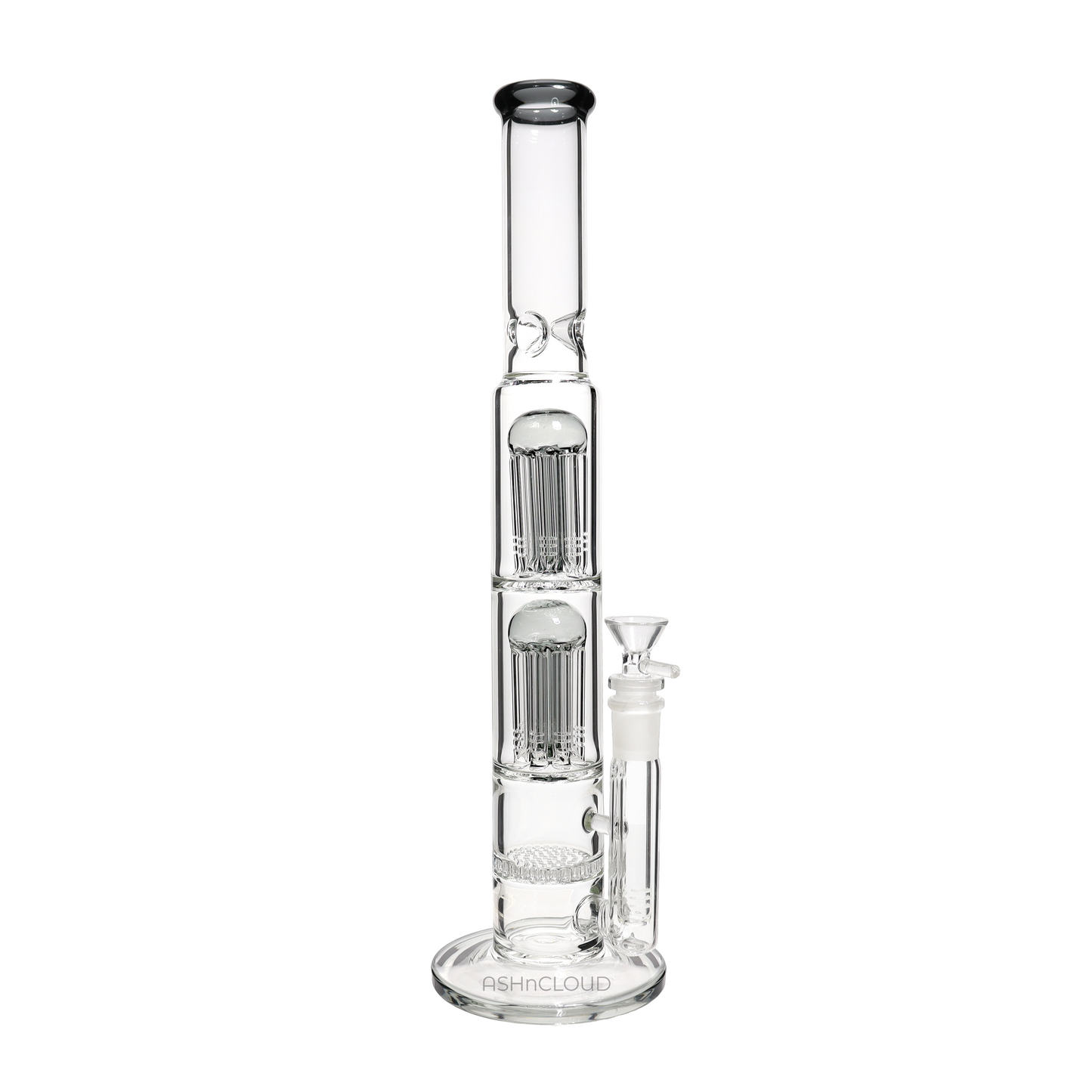 16 in - Double Chamber Honeycomb Glass Bong 18 mm