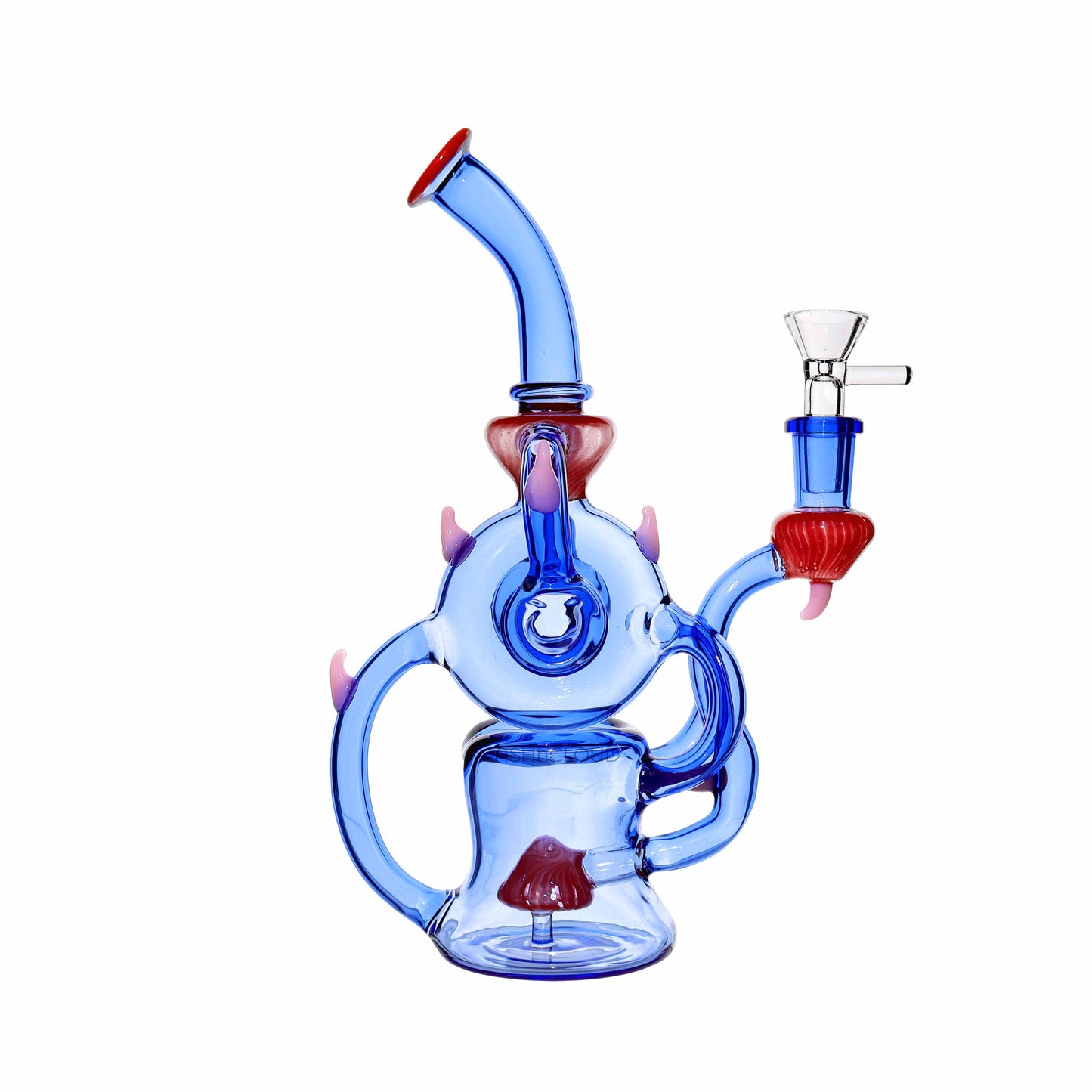 10 in - Deluxe Colorful Monster Recycler Glass