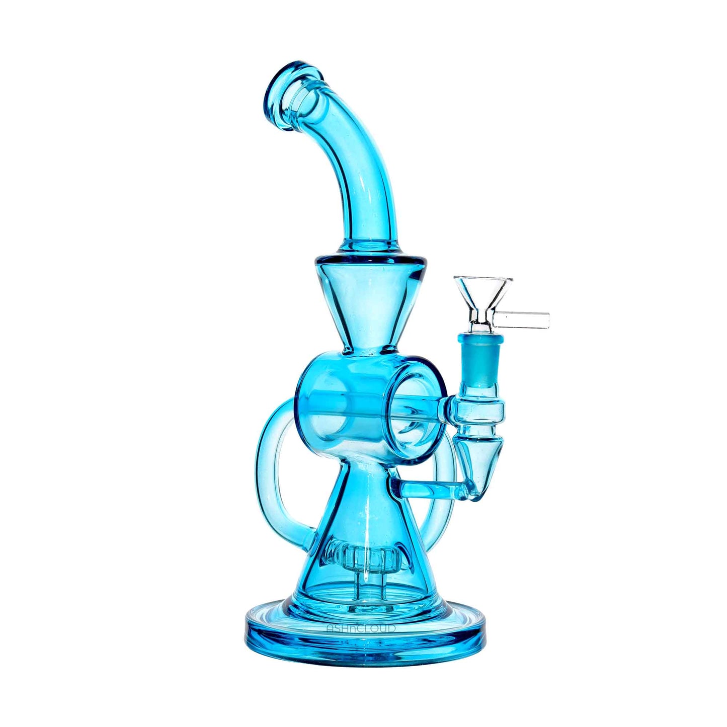 11 in - Multicolor Neon Glass Recycler