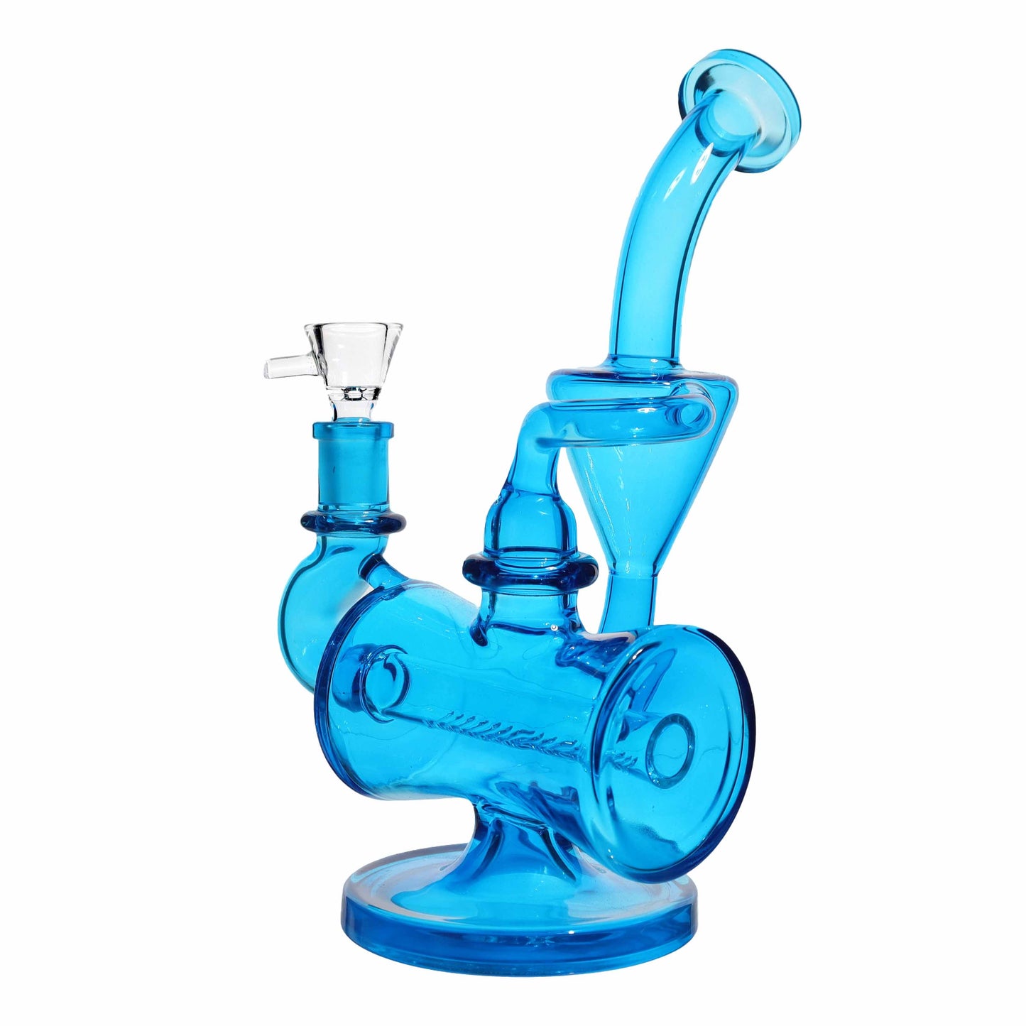 10 in - Fancy Inline Recycler Glass