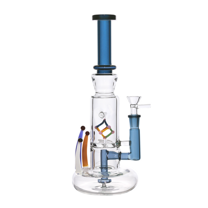 12 in - Cube Multicolor Glass Bong Perc