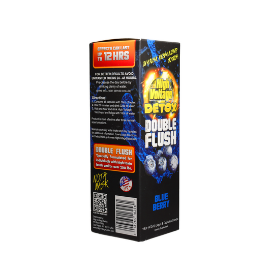 16 fl.oz - High Voltage Detox Double Flush Blue Berry