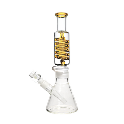 13 in - Glycerin Twister Glass Beaker Bong Clear