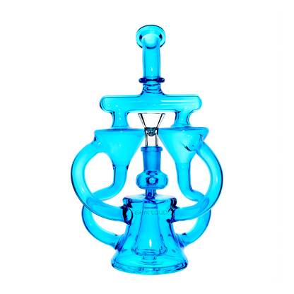 10 in - Neon Glass Recycler Multicolor