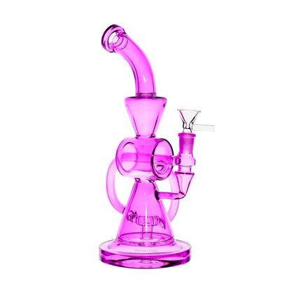 11 in - Multicolor Neon Glass Recycler