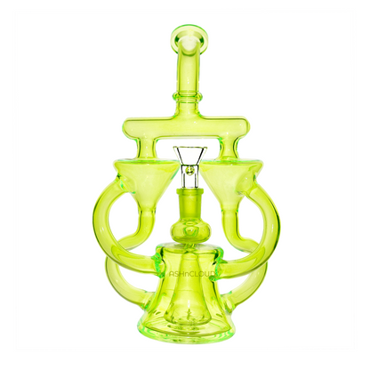 10 in - Neon Glass Recycler Multicolor