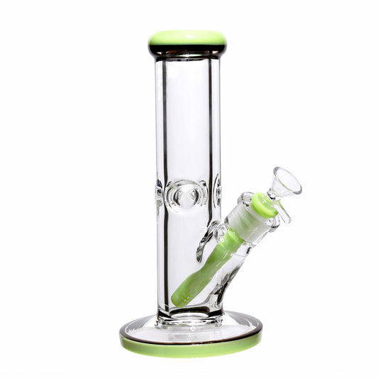 10 in - Clear Two-Tone Thick Straight Bong 9 mm