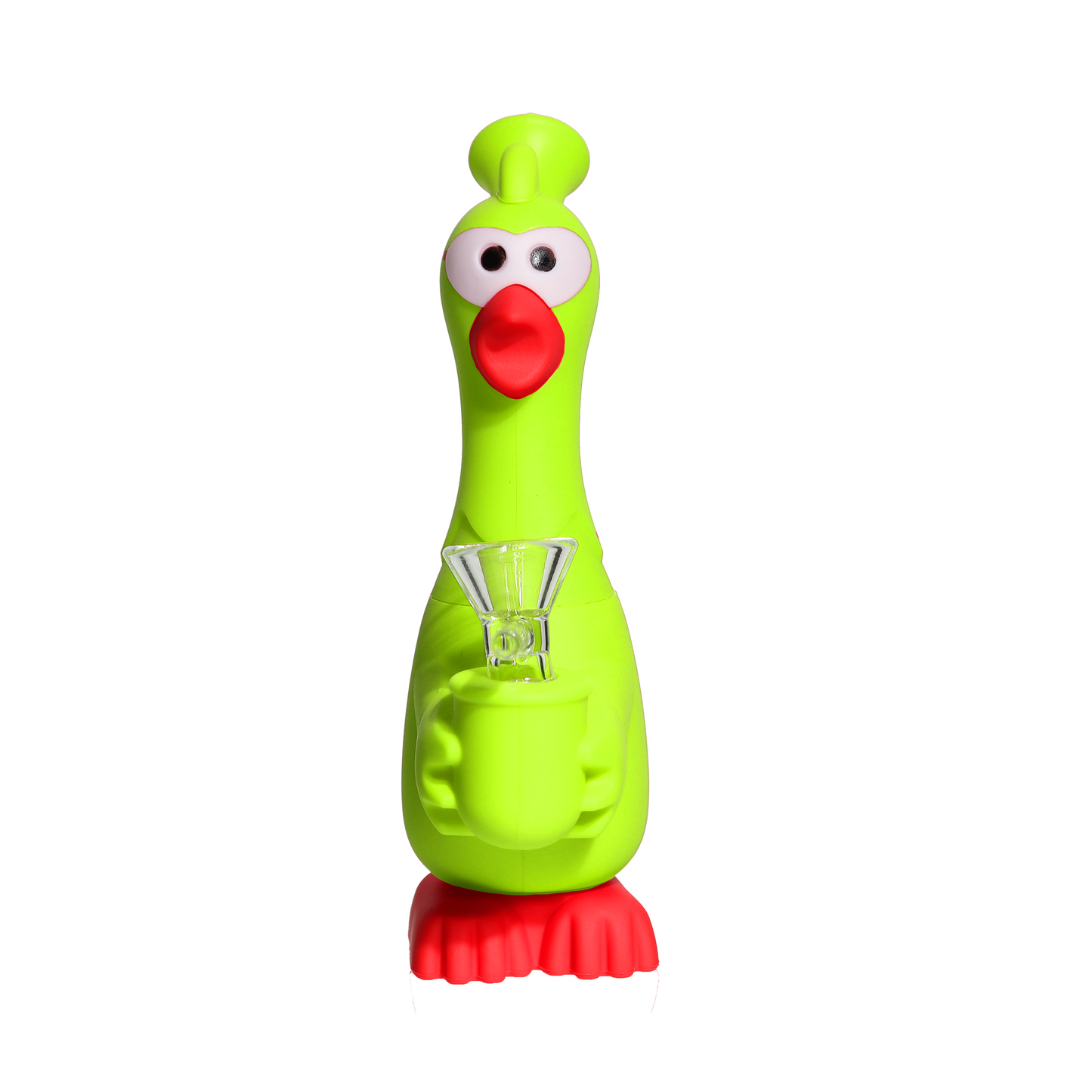 7 in - Screaming Chicken Multicolor Silicone Bong