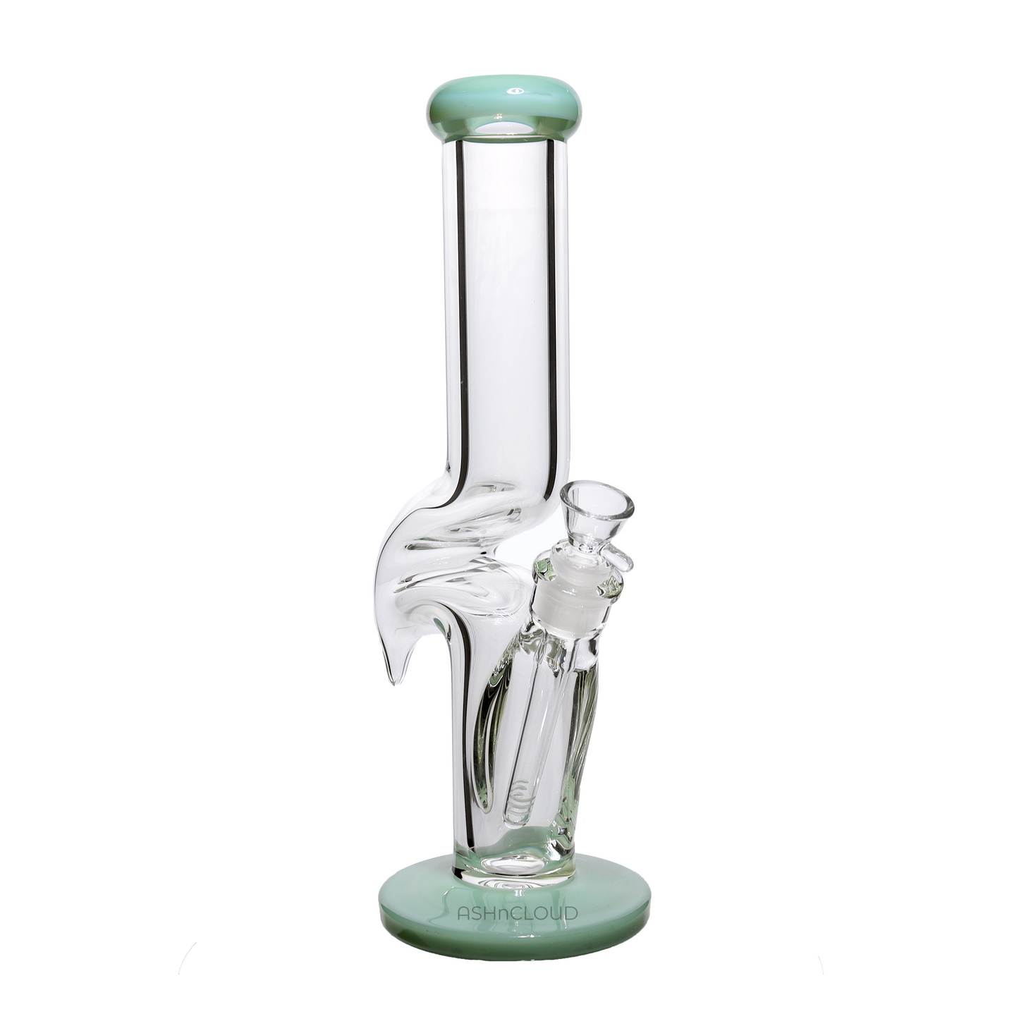 14 in - Clear Zig Zag Glass Bong