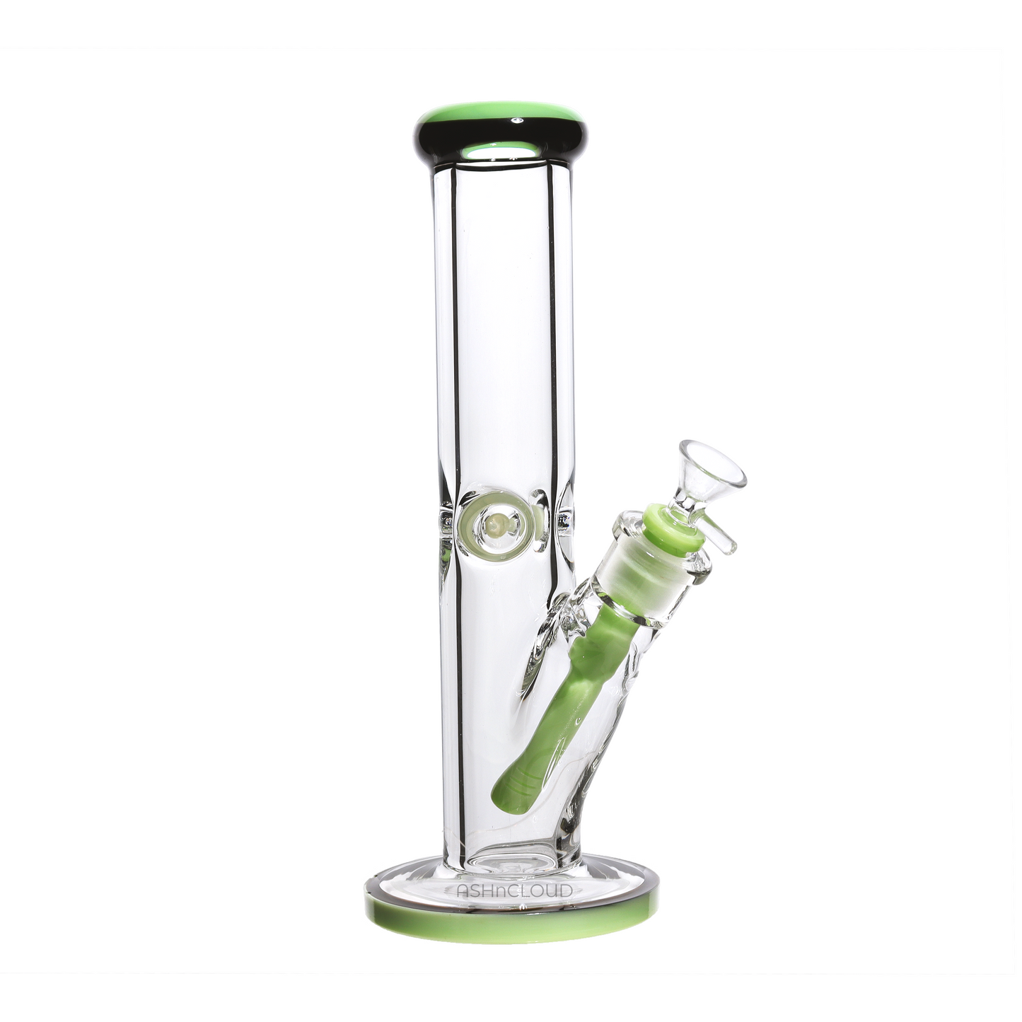 12 in - Clear Two-Tone Thick Straight Bong 9 mm