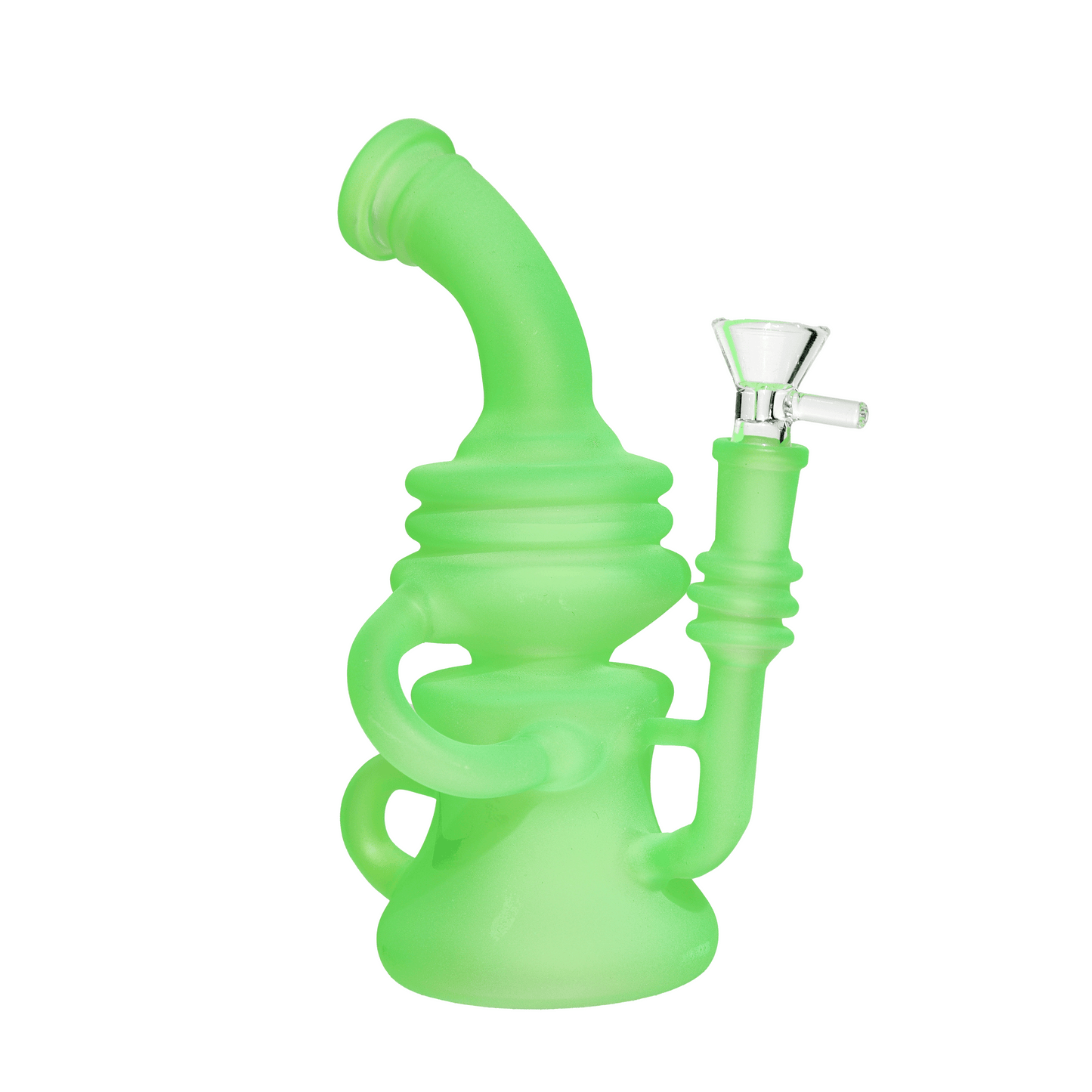 8 in - Glow in the Dark Glass Recycler