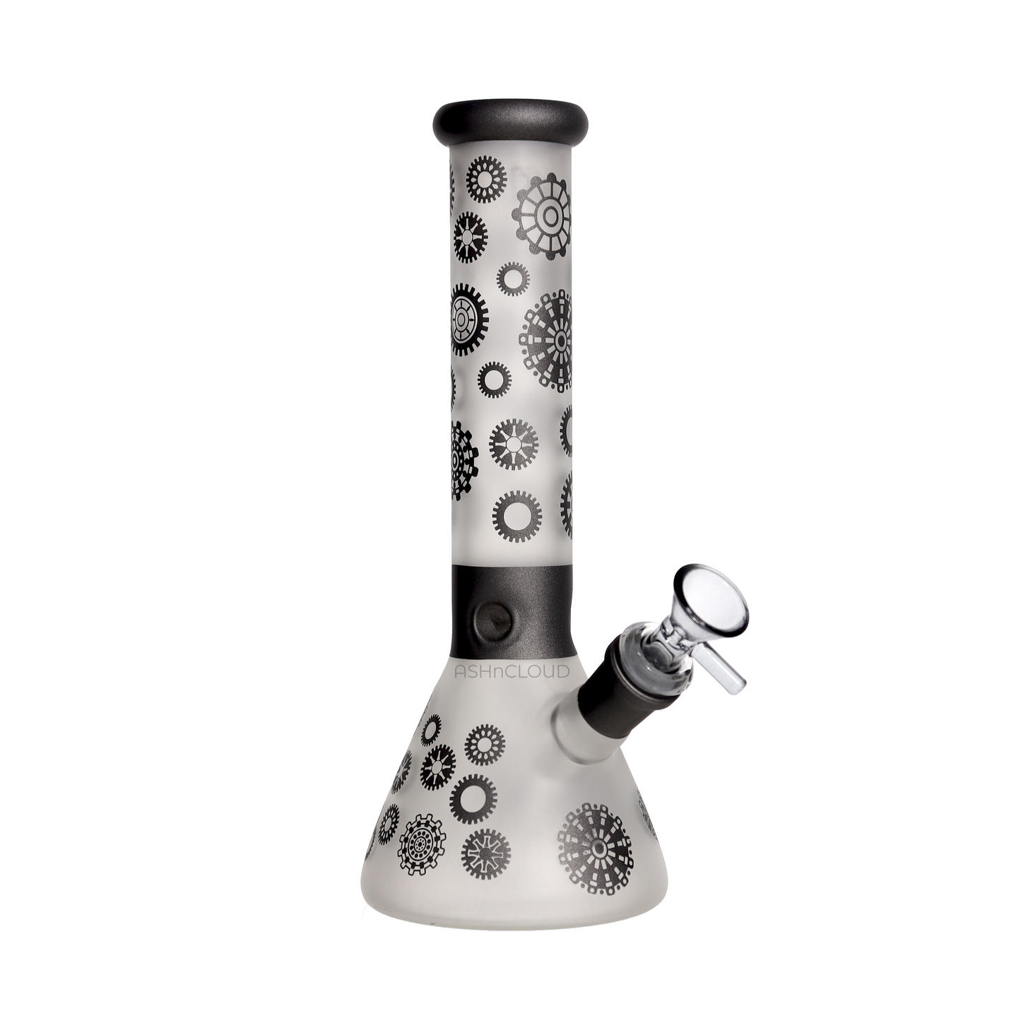 10 in - Frozen Patterns Multicolor Glass Beaker Bong