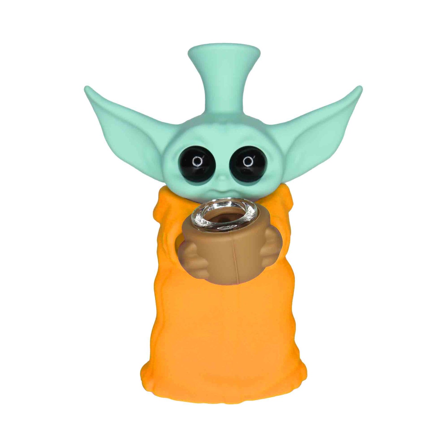 8 in - Yoda Silicone Multicolor Mini Bong