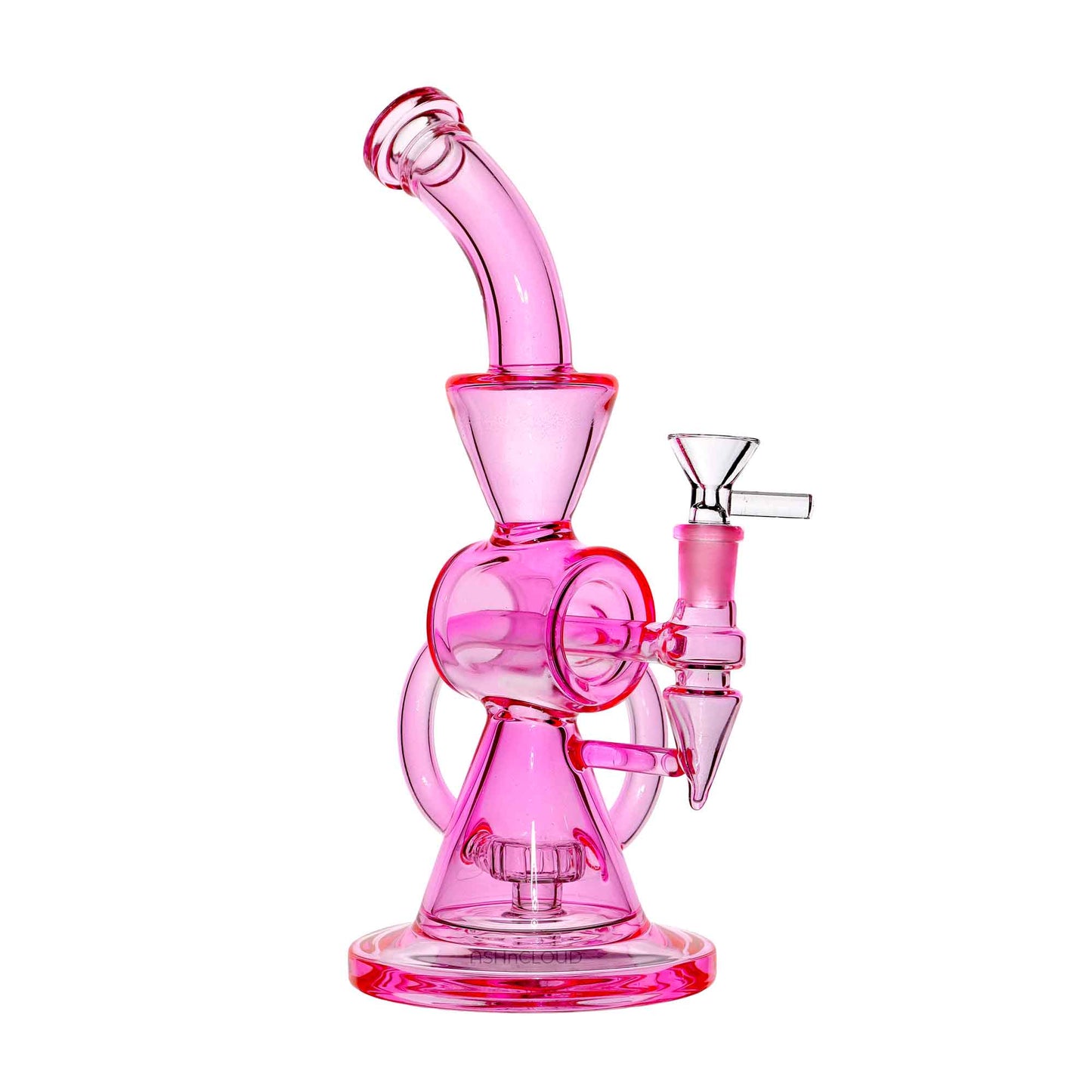 11 in - Multicolor Neon Glass Recycler