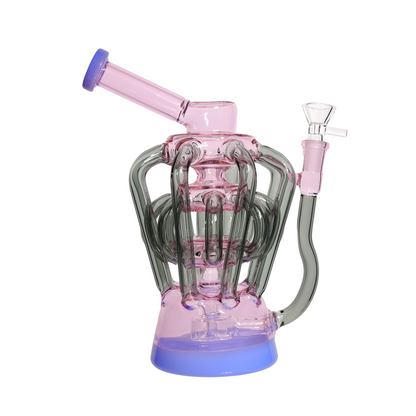 9 in - Colorfull Glass Recycler 16 valves