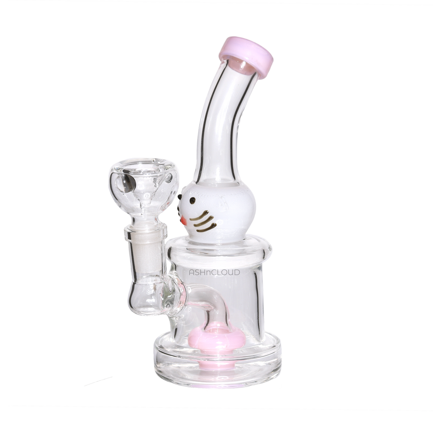 7 in - Kitten Showerhead Glass Bong