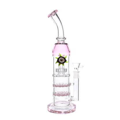 14 in - Eye Monster Double Honeycomb Bong