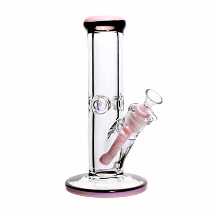 10 in - Clear Two-Tone Thick Straight Bong 9 mm