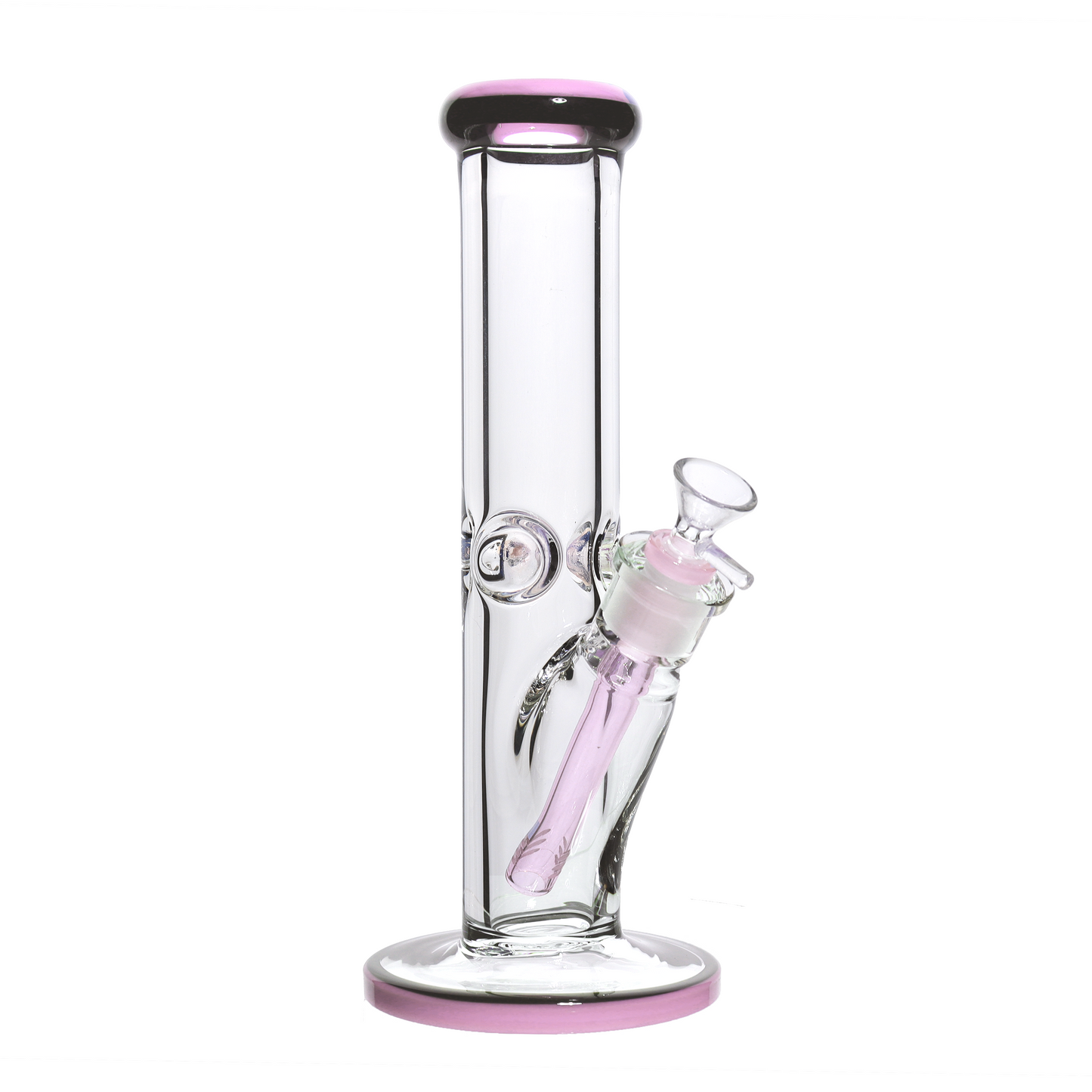 12 in - Clear Two-Tone Thick Straight Bong 9 mm